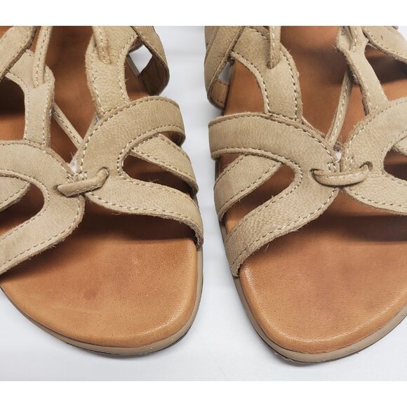 Gentle Souls Break My Heart Sandals 6 Beige Brown Nude Gladiator Kenneth Cole - Picture 6 of 7